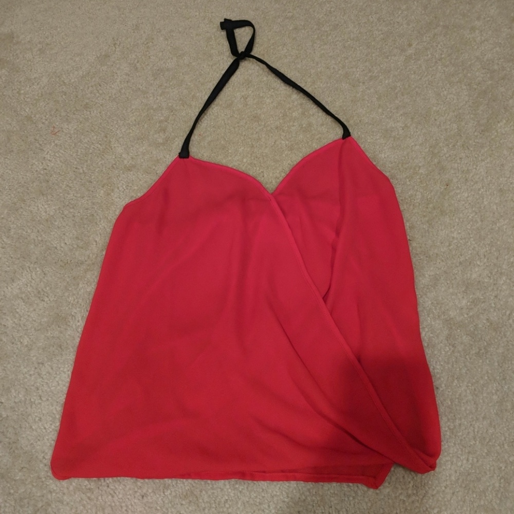 RED FLOWY DRESSY HALTER!